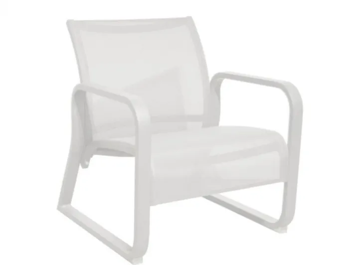 Fauteuil lounge en aluminium blanc PROLOISIRS Quenza II