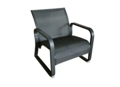 Fauteuil lounge Quenza II en aluminium, couleur graphite - PROLOISIRS BBM