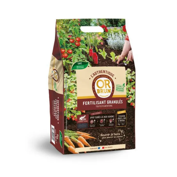 Fertilisant en granulés Or Brun Authentique - 8 kg