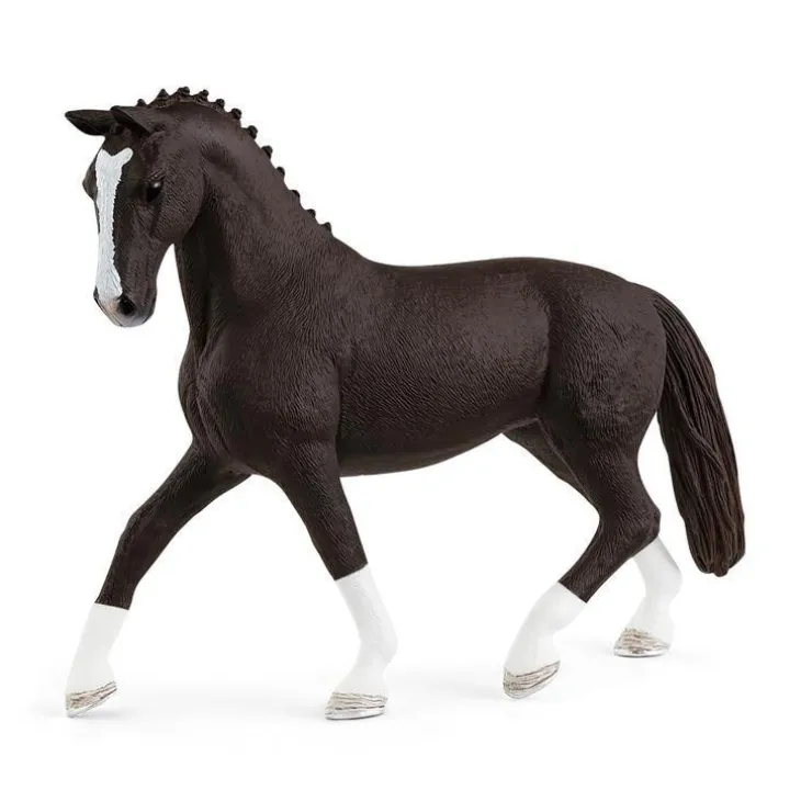 Figurine Jument hanovrienne morelle plastique 14x3,5x10,7 cm 5-12 ans
