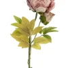 Fleur artificielle en papier tige de pivoine coloris rose - H 62 cm