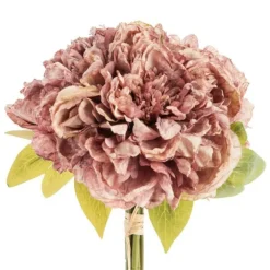 Fleur artificielle en papier bouquet de pivoine coloris violet - H 30 cm