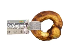 Friandise à mâcher pour chien en vrac donut de collagène au saumon Bubimex – Ø 10 cm – Prix à la pièce