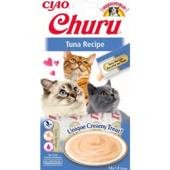Friandise en crème pour chat au thon Inaba Churu - 4 x 14 g