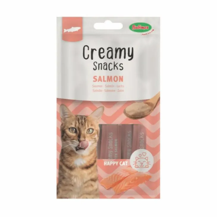 Friandise en crème pour chat au saumon Bubimex Creamy x 4 - 60 g