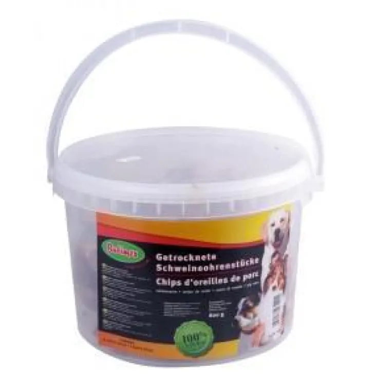 Friandise pour chien chips de porc en seau en vrac Bubimex