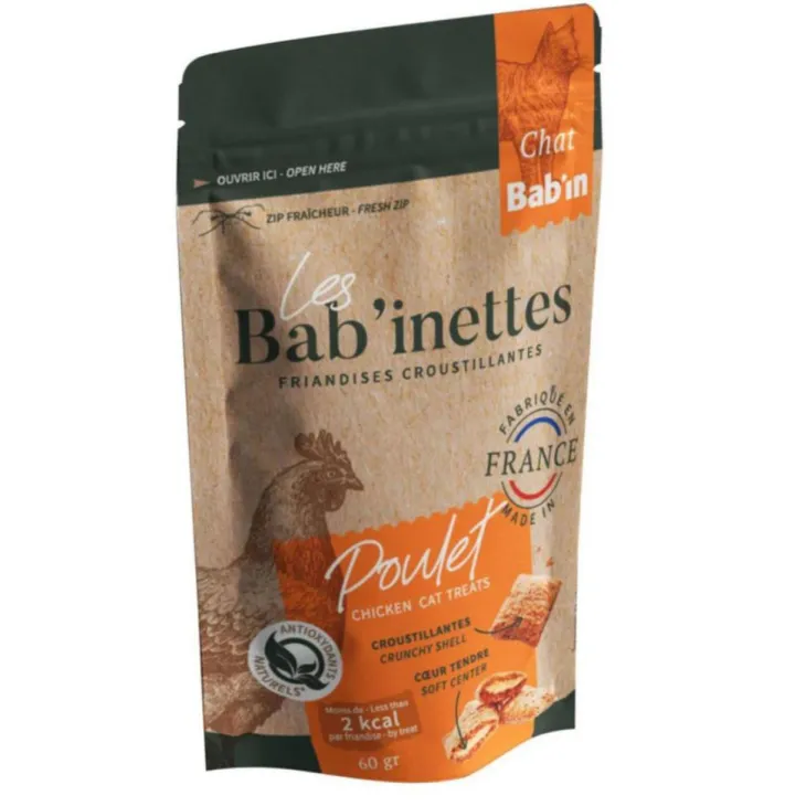 Friandises pour chat au poulet Bab'in Les Bab'inettes - 60 g