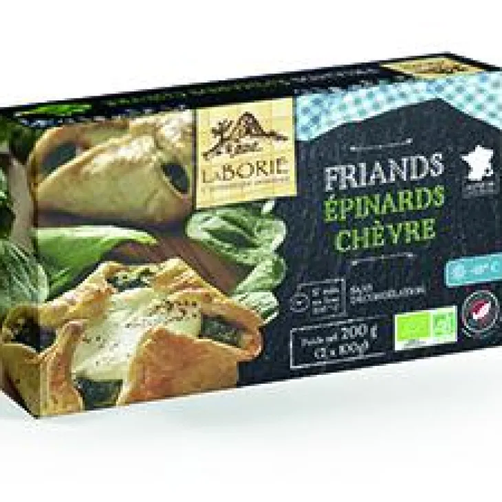 Friands aux épinards et chèvre surgelés bio La Borie - 200 g