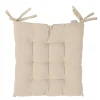 Galette de chaise en coton coloris beige Jekyll - 40 x 40 cm
