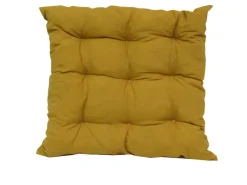 Galette de chaise en coton coloris jaune Jekyll - 40 x 40 cm
