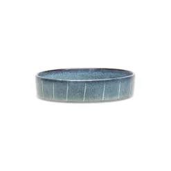 Gamelle pour chat en grès coloris gris avec rayures Reactive Glaze Scruffs - 13 x 13 x 3 cm