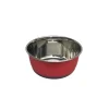 Gamelle pour chien et chat coloris rouge mat en inox Tyrol – 500 ml