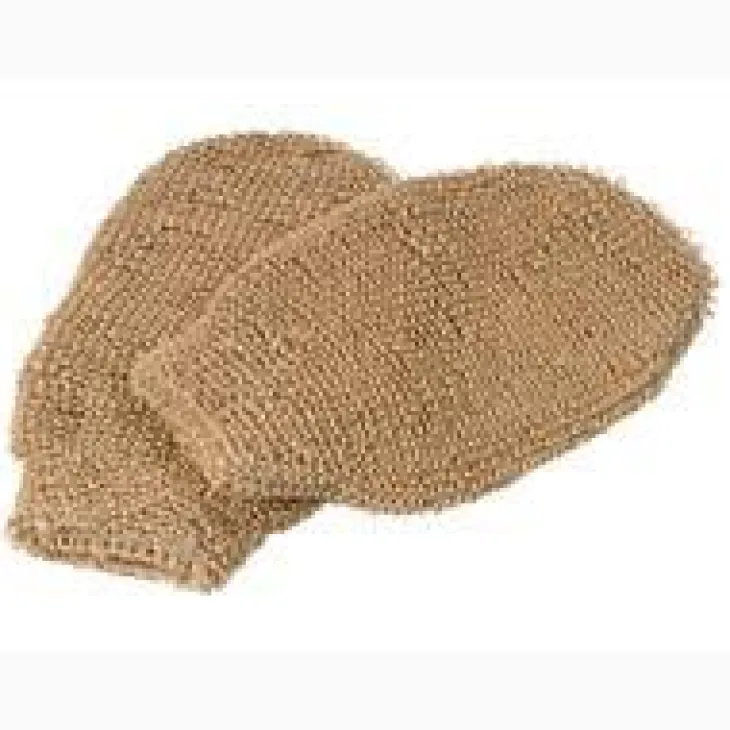 Gant de massage et de gommage coloris beige