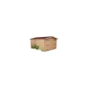 Garage en madriers de bois Douglas massif livré Foresta Bois Habrita - 21,15 m²