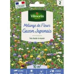 Gazon japonais Mélange de fleurs à semer Vilmorin - graines à semer pour 10 m² de surface