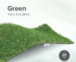 Gazon synthétique Prems 5 mm coloris vert Exelgreen - 2 x 3 m