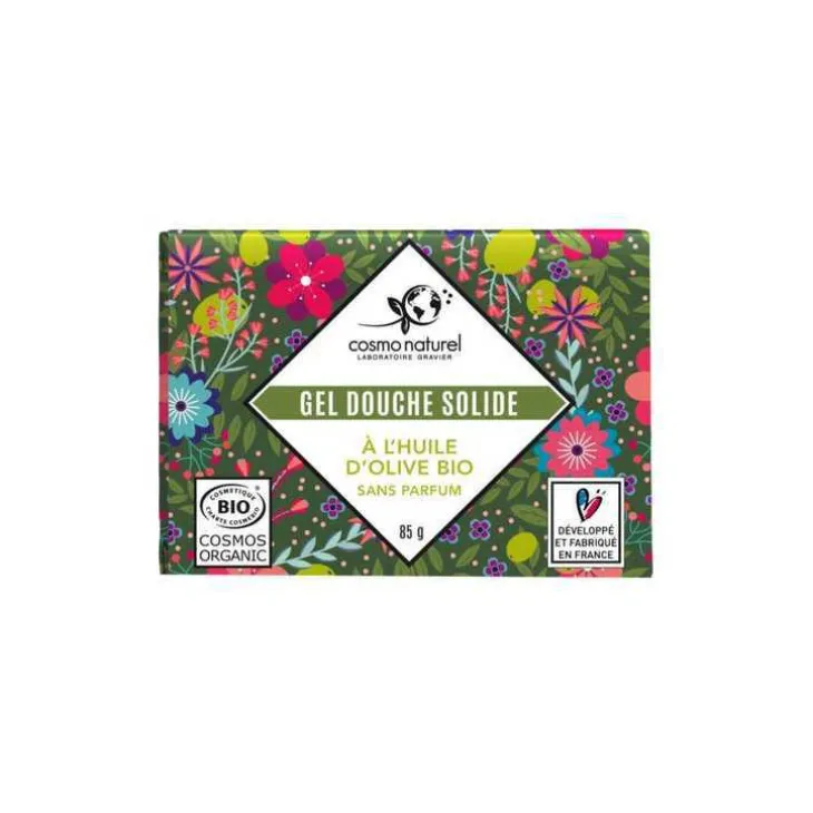 Gel douche solide Huile d’olive Etui 85 g vert