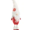 Gnome debout en tissu avec bonnet à petit flocon - 18 x 12 x 57 cm
