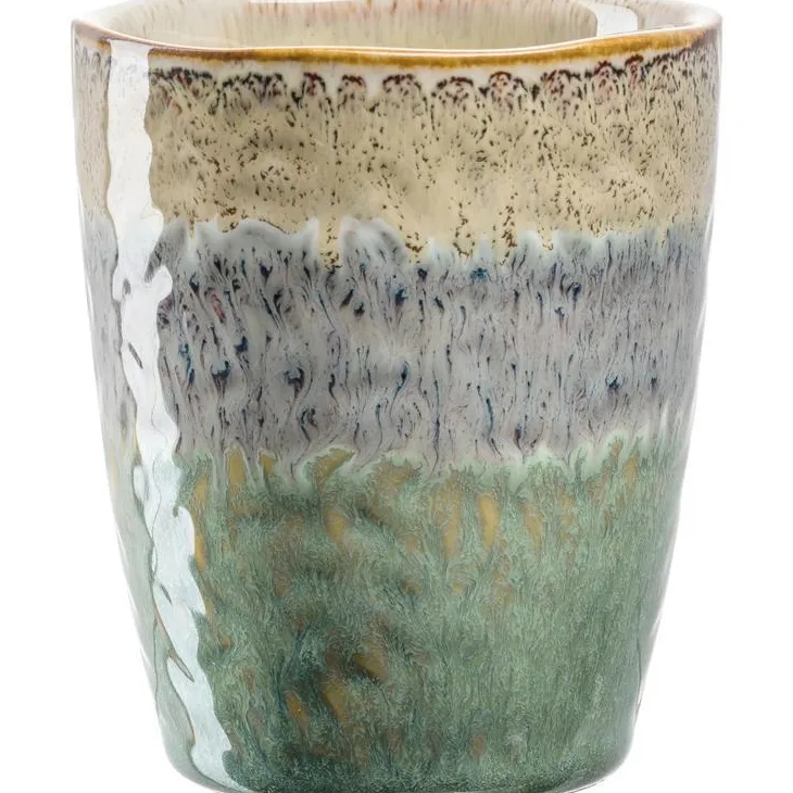 Gobelet en céramique réactive bleu, gris et beige Matera - 300 ml