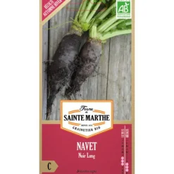 Graines de Navet noir long bio Ferme de Sainte Marthe - graines à semer