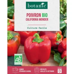 Graines de poivron california wonder bio botanic® - graines à semer