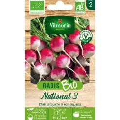 Graines de radis national 3 bio Vilmorin - graines à semer
