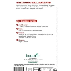 Graines d'œillet d'Inde royal honeycomb botanic® - graines à semer