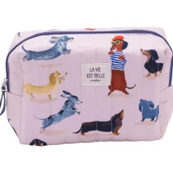 Grande trousse matelassée Cartesdart Teckels - 24 x 17  cm
