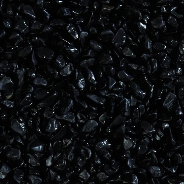 Graviers décoratifs de marbre noir ébène 7 à 15 mm en sac de 10 kg