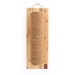 Griffoir rondin pour chat en bambou coloris beige Martin Sellier Up and Down - 55 cm