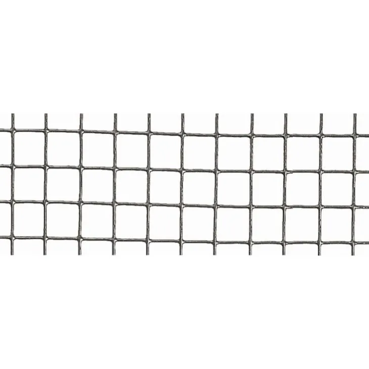 Grillage Fensanet Maille 1,27x 1,27 cm Fer galvanisé Gris L2,5 m x H50 cm