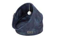 Grotte pour chat bleu Kensington Scruffs – Taille 44 x 44 x 48 cm
