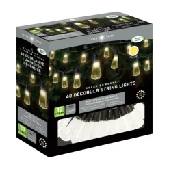 Guirlande DécoBulb 40 LED coloris transparent effet blanc chaud en plastique Smartgarden - 18 m
