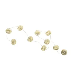 Guirlande de 10 boules de papier origami Vert kaki 2,5 m