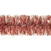Guirlande en plastique rouge/blanc à motif étoile - 2 m