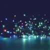 Guirlande lumineuse à 200 LED RGB sur câble vert Flicker Light® Compact - 5 m