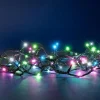 Guirlande lumineuse à 128 LED multicolore slow flash sur câble vert Flicker Light® - 8 m