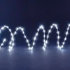 Guirlande lumineuse à 300 micro-LED blanc froid intense sur câble argent - 4,8 m