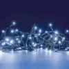 Guirlande lumineuse connectable x2 à 240 LED blanc froid sur câble vert Flicker Light® - 20 m