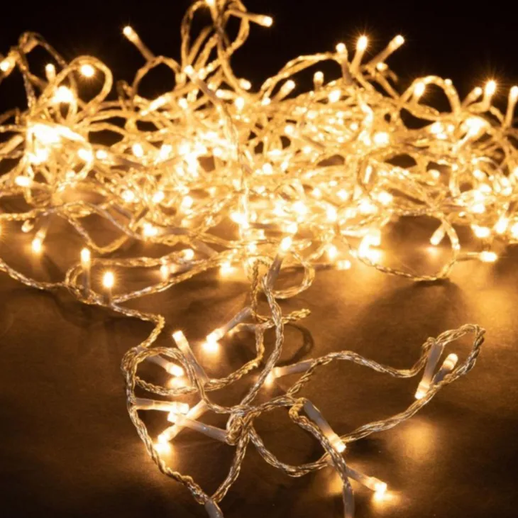 Guirlande lumineuse LED à lumière animée blanc chaud sur secteur Flicker Light - 8 m