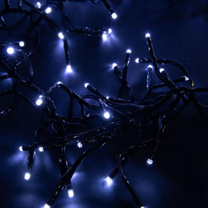 Guirlande lumineuse LED à lumière animée blanc froid sur secteur - 13,5 m