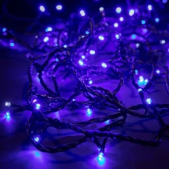 Guirlande lumineuse LED à lumière fixe bleu sur secteur - 20 m