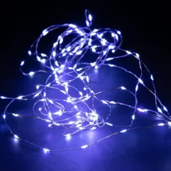Guirlande lumineuse micro LED à lumière animée blanc froid et bleu sur secteur - 7,5 m
