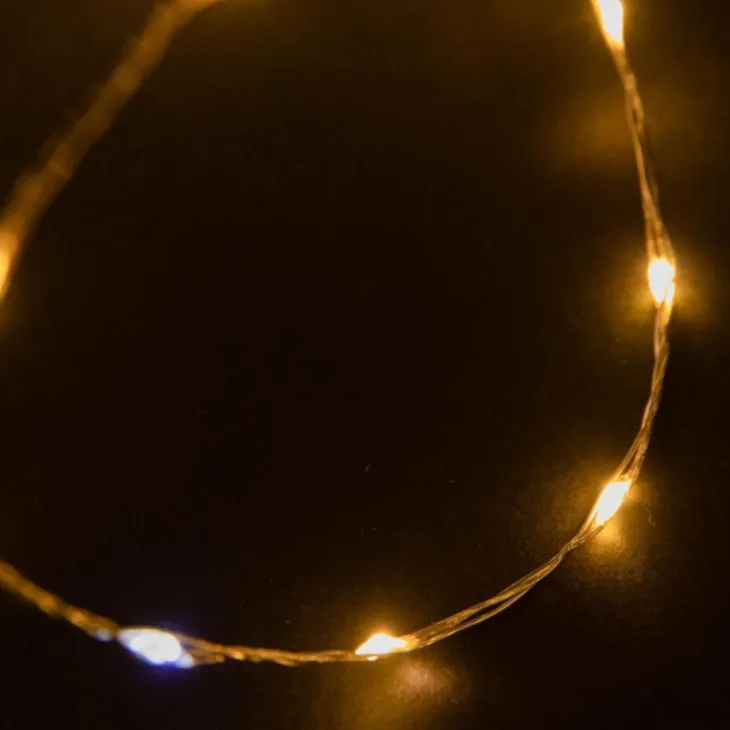 Guirlande lumineuse micro LED à lumière fixe blanc chaud - 9 m