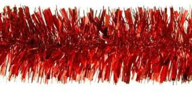 Guirlande scintillante en plastique coloris rouge Ø 100 mm - 2 m