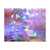 Guirlande solaire batterie remplaçable micro 50 LED coloris multicolore Blachere - 5 m