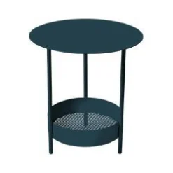 Guéridon Salsa coloris bleu en acier Fermob - Ø 50 cm x 50 cm