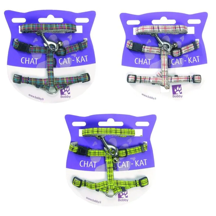 Harnais + laisse pour chat Kilt marron