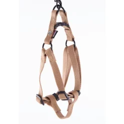 Harnais baudrier réglable beige pour chien - 1,6x35/50 cm