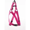 Harnais baudrier réglable rose pour chien - 4x90/110 cm